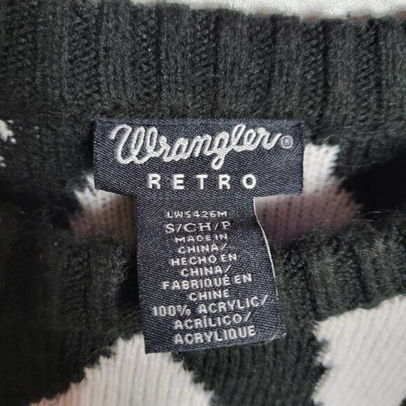 Wrangler Retro Puff Sleeve Zebra Print Sweater, size Small - Picture 4 of 5